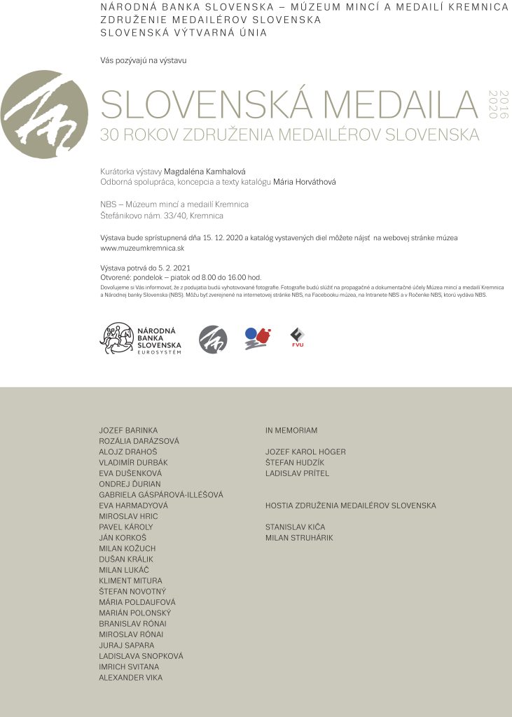 Slovenská medaila 2016 – 2020