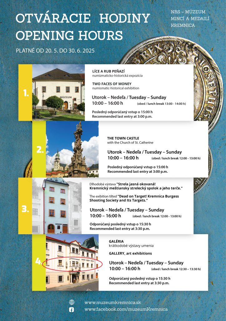 Opening hours from 20 May to 30 June 2025